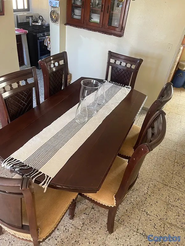 muebles y colchones - comedor de caoba  4