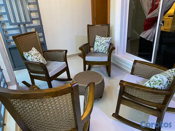muebles y colchones - mecedora en mimbres  2