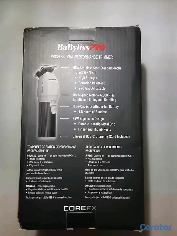 salud y belleza - Trimmer Babyliss Core Fx 🔥 15 % de descuento. 5