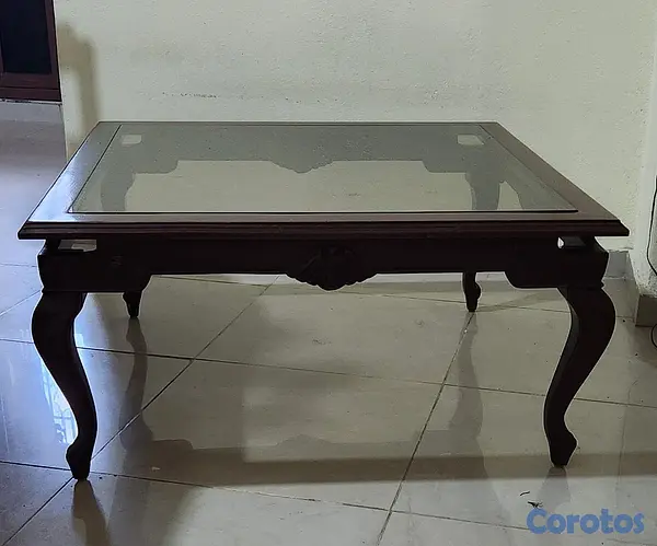 muebles y colchones - Mesa de centro para muebles en caoba 3