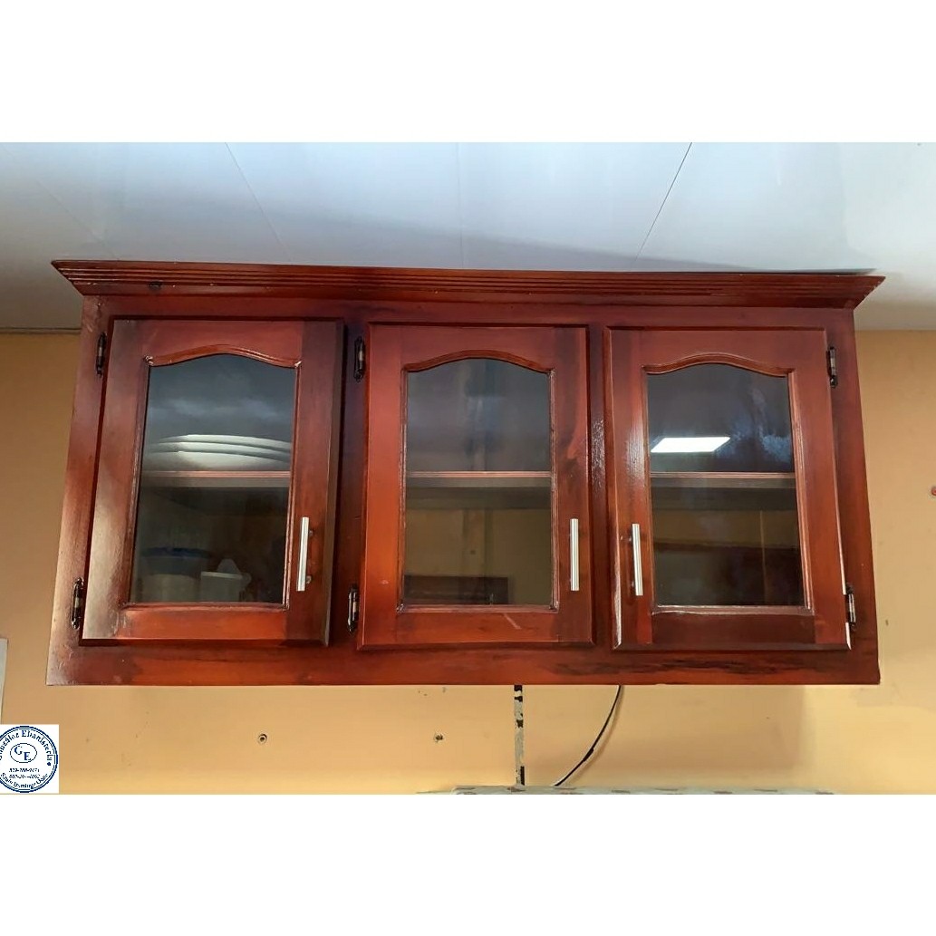 cocina - Gabinete de tres puertas en madera para cocina  1