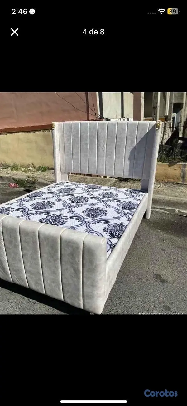 muebles y colchones - un especial de cama tapizada en un súper precio 🧸😍⏰ 12