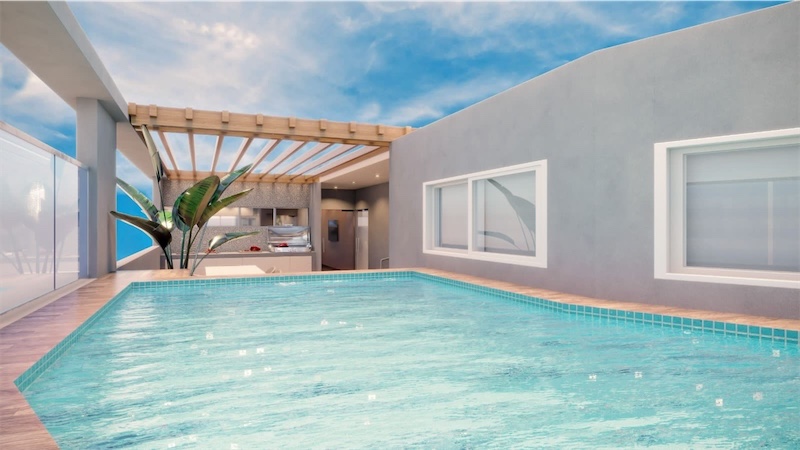 apartamentos - Venta de apartamentos en el Distrito Nacional los próceres con piscina  1
