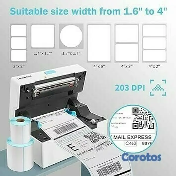 impresoras y scanners - IMPRESORA TERMICA DE ETIQUETA LABEL POS-9220L 2