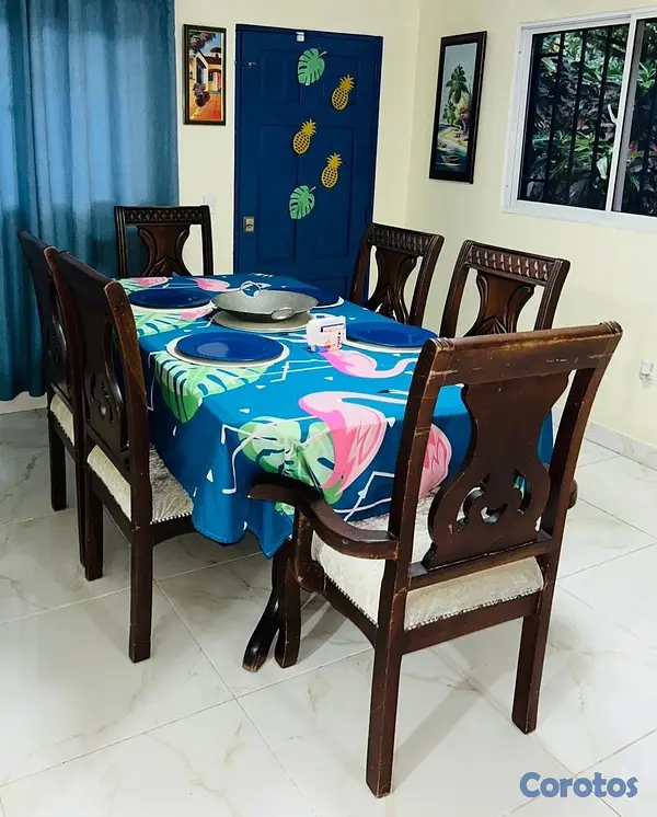 muebles y colchones - juego de comedor en caoba. 5
