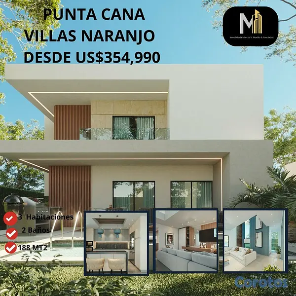 casas vacacionales y villas - Vendo Villas NARANJO/ PUNTA CANA 5