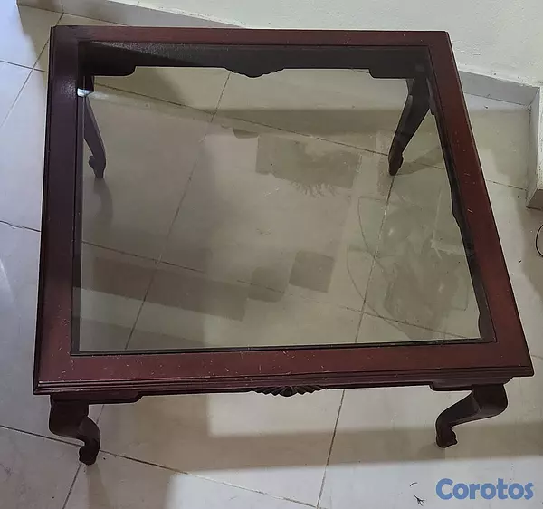 muebles y colchones - Mesa de centro para muebles en caoba 2