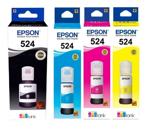 impresoras y scanners - BOTELLA DE TINTA EPSON T524 EN TODOS LOS COLORES  ORIGINALES 