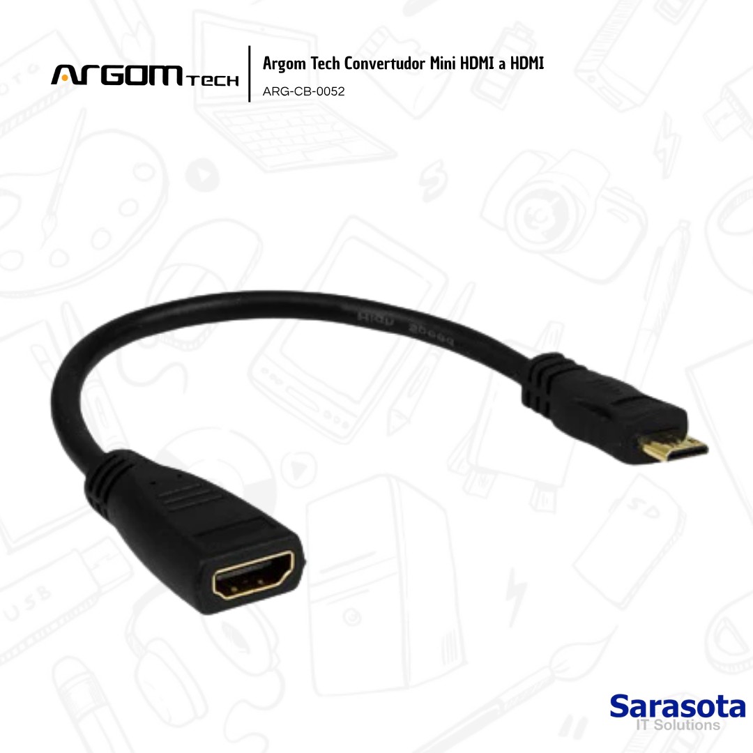 accesorios para electronica - Argom Tech Mini HDMI a HDMI hembra 1