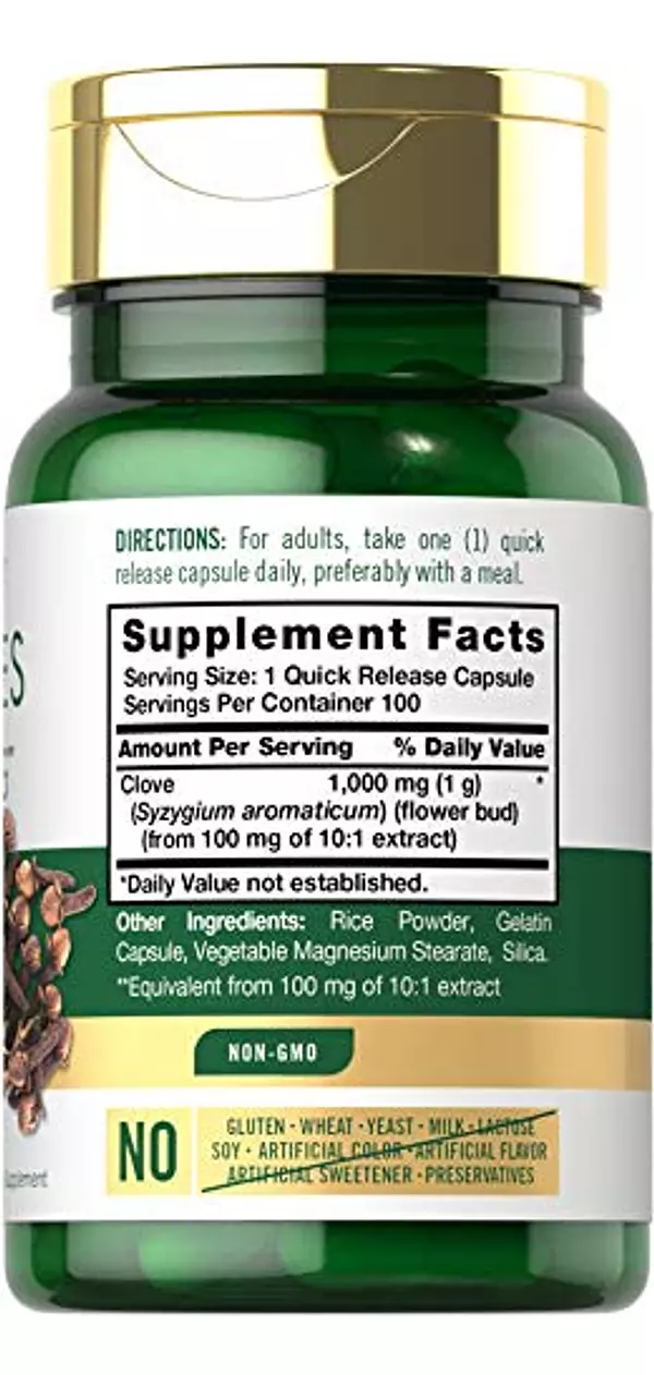 Salud y Equipamiento Médico - Suplemento De Clavo 1000mg 100cap Carlyle 2
