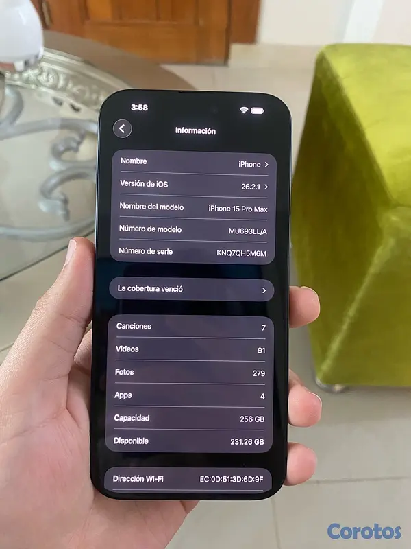 celulares y tabletas - ⚠️Negociable⚠️ iPhone 15 pro Max 256gb Factory todo original 8