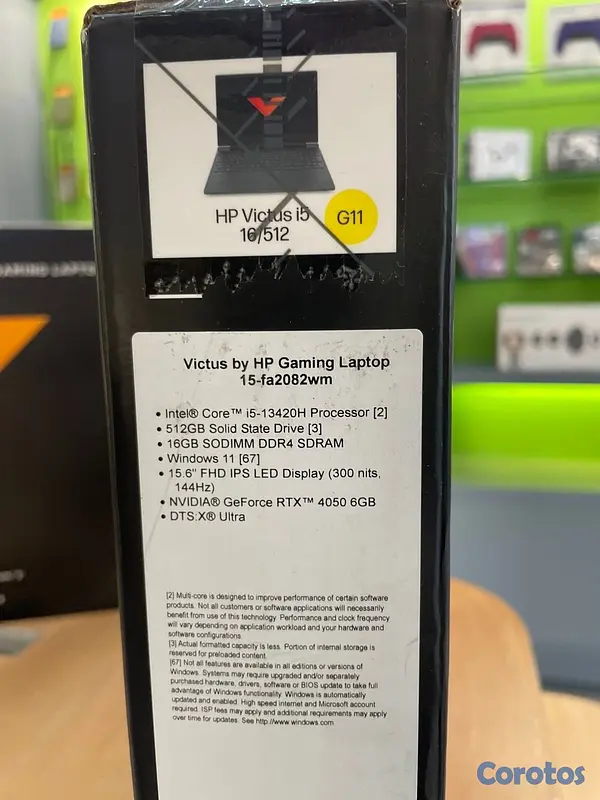 computadoras y laptops - HP VICTUS I5 16GB DE RAM 512SSD GEFORCE RTX 4050  2
