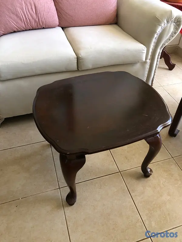 muebles y colchones - mueble con mesa en caoba en excelente condiciones  6