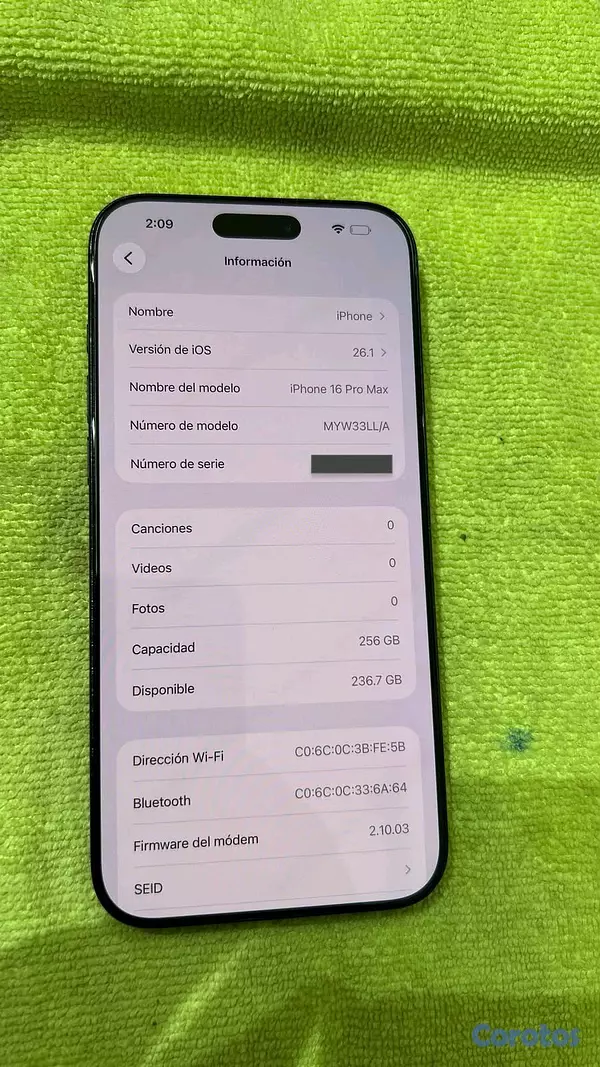 celulares y tabletas - iPhone 16 pro max FACTORY  3