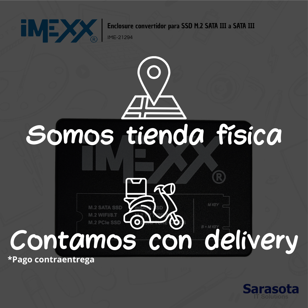 accesorios para electronica - imexx Enclosure solo acepta M.2 SATA (no NVMe)  2