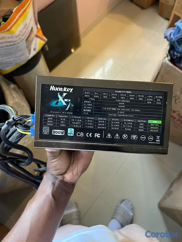 computadoras y laptops - Fuente de Poder Huntkey X7-900 900W – Potente y lista para tu PC  2