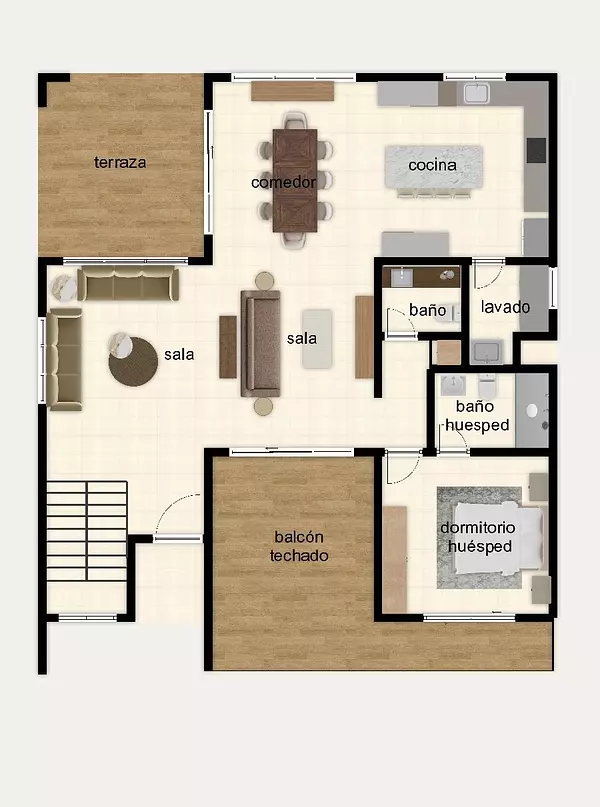 casas - Casas en Cerro Hermoso, Santiago  5