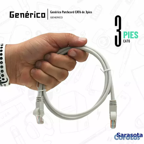 accesorios para electronica - Genérico Patch Cord CAT6 RJ45 de 3 pies 2