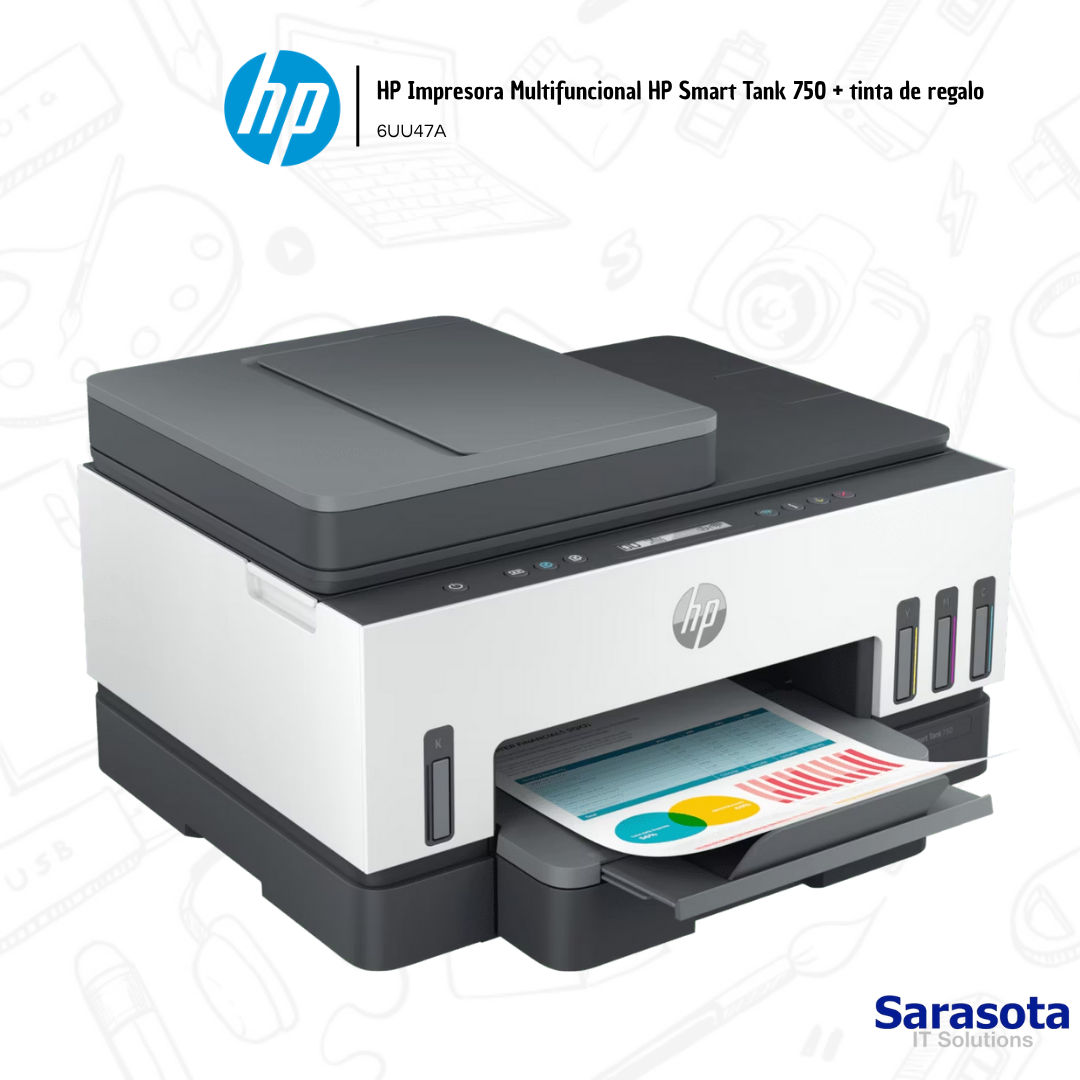 accesorios para electronica - HP Impresora Multifuncional HP Smart Tank 750 