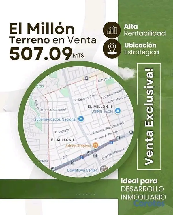 solares y terrenos - Terreno en Venta el Millón  2