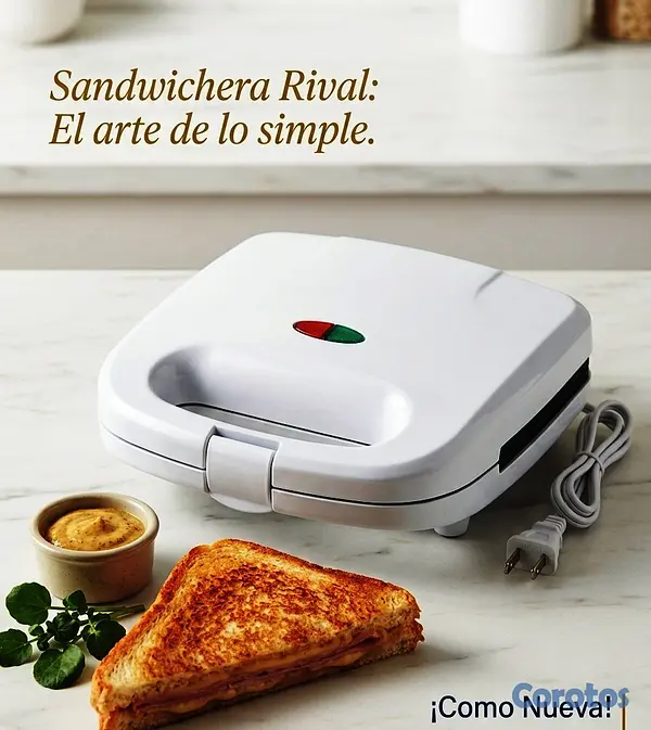 electrodomesticos - Sandwichera Rival Blanca / Antiadherente  2