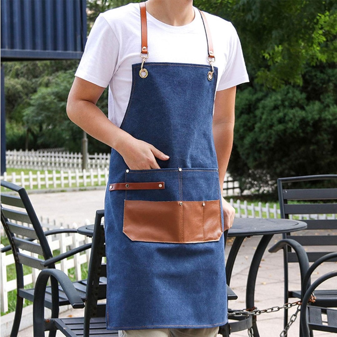 herramientas, jardines y exterior - Delantal de herramientas para hombres con bolsillos, chef, jardinero, herrero. 3