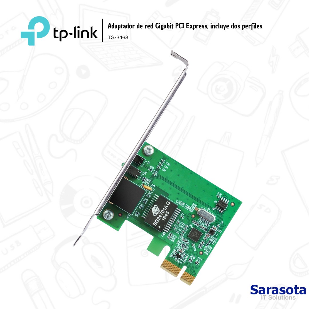 accesorios para electronica -  TP-Link Adaptador PCI express Gigabit TG-3468 PCI 1