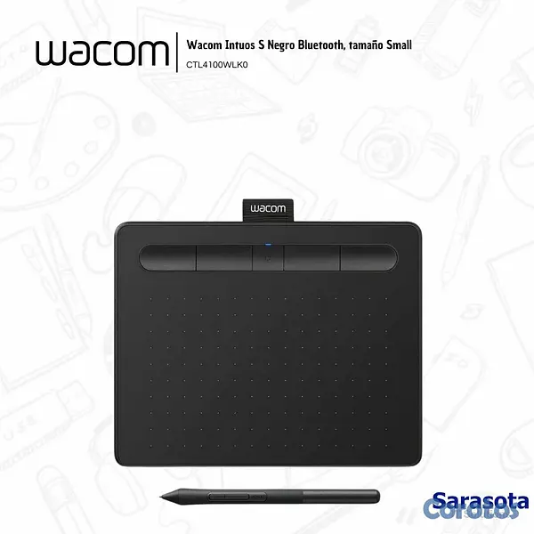 accesorios para electronica - Wacom Intuos S Versión con Bluetooth Negro CTL4100 2