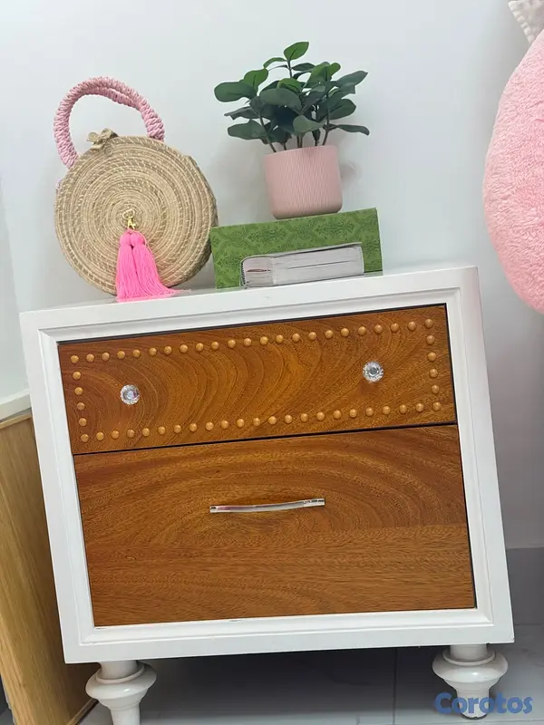 muebles y colchones - Juego de habitación en roble con cama king y gavet 4