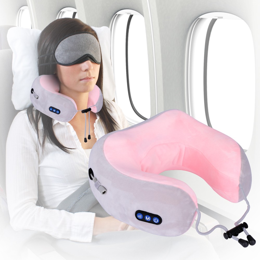 salud y belleza - Masajeador de cuello en forma de U almohada portátil recargable cuello 0