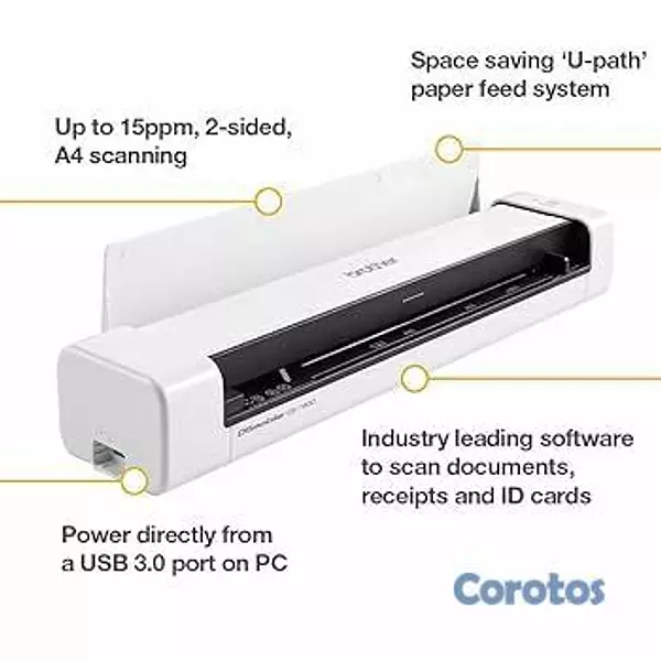 impresoras y scanners - SCANNER BROTHER DS-740D, COMPACTO DUPLEX, SW PARA  2