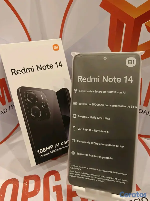 celulares y tabletas - REDMI NOTE 14, 6GB RAM 128GB 12