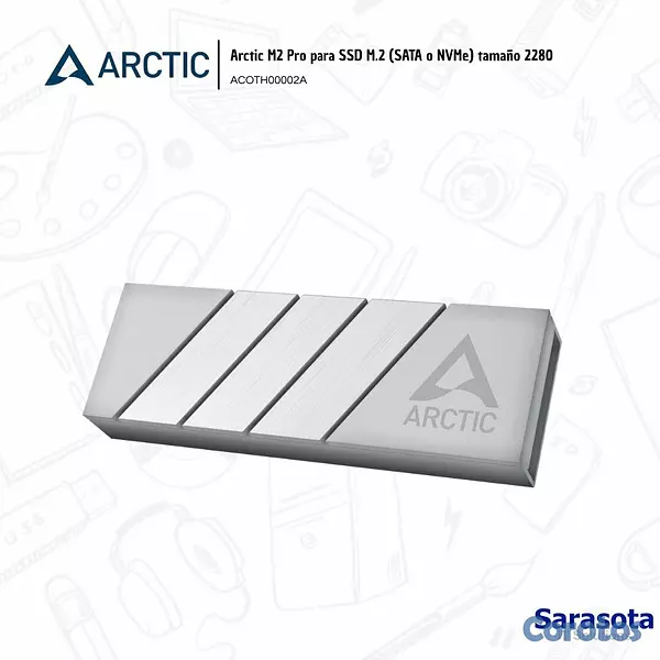 accesorios para electronica - Arctic Disipador térmico M2 Pro 2280 Silver 3