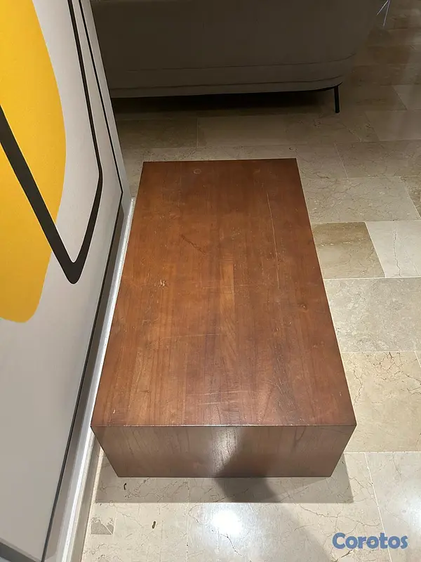 muebles y colchones - Mesa rectangular bajita en madera 2
