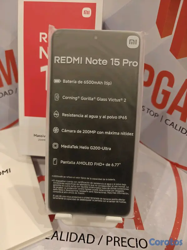 celulares y tabletas - REDMI NOTE 15 PRO 4G, 8GB RAM 256GB ROM 10