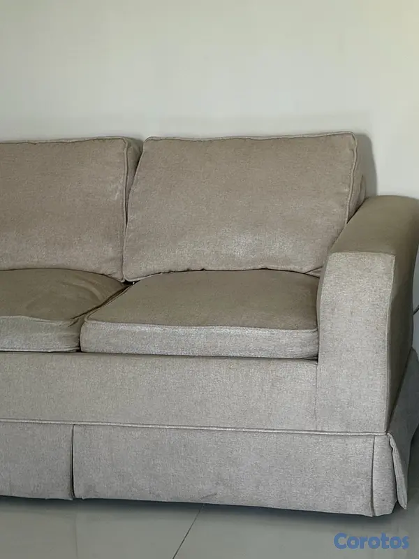 muebles y colchones - sofa de 2 plazas crema 2