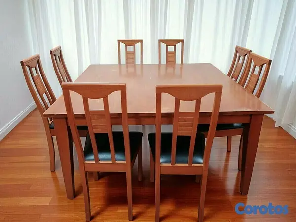 muebles y colchones - Comedor de 8 sillas en madera de cerezo – elegante 3