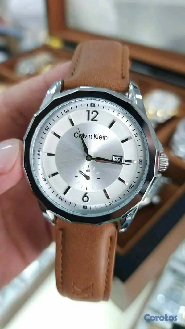 joyas, relojes y accesorios - Reloj Calvin Klein 44mm para hombre – Elegante con correa de cuero 7