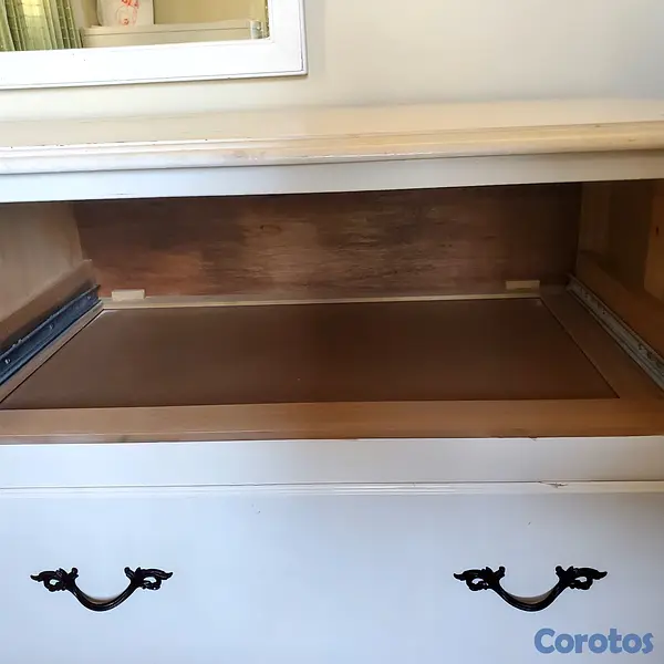 muebles y colchones - Gavetero Comoda 4 cajones Grande. Espejo. Madera M 8