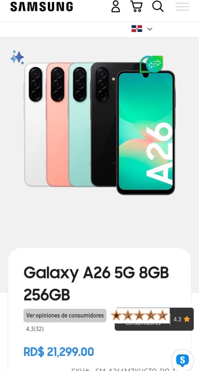 celulares y tabletas - Samsung A26 5G de 256GB 2