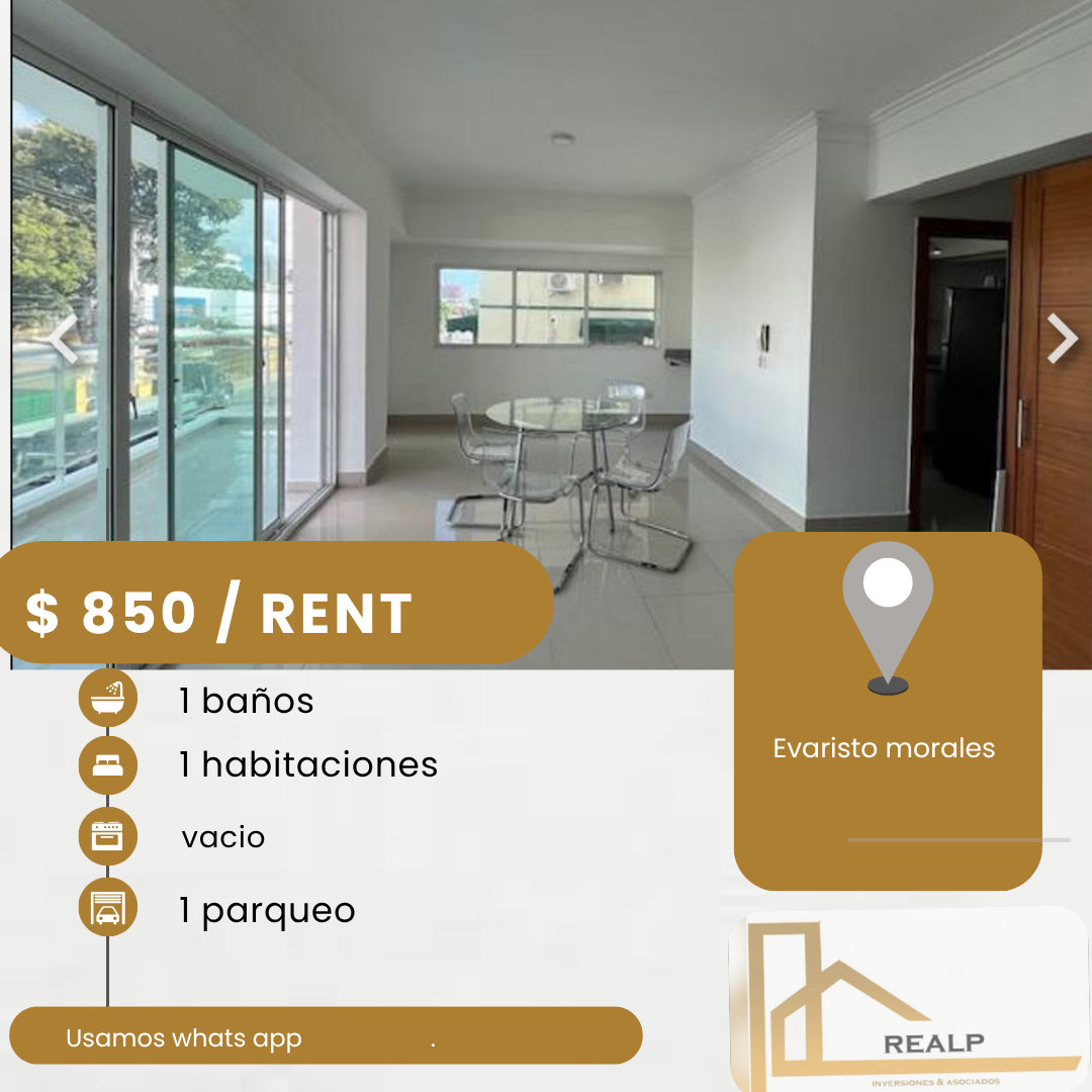apartamentos - hermoso apartamento en Evaristo morales 