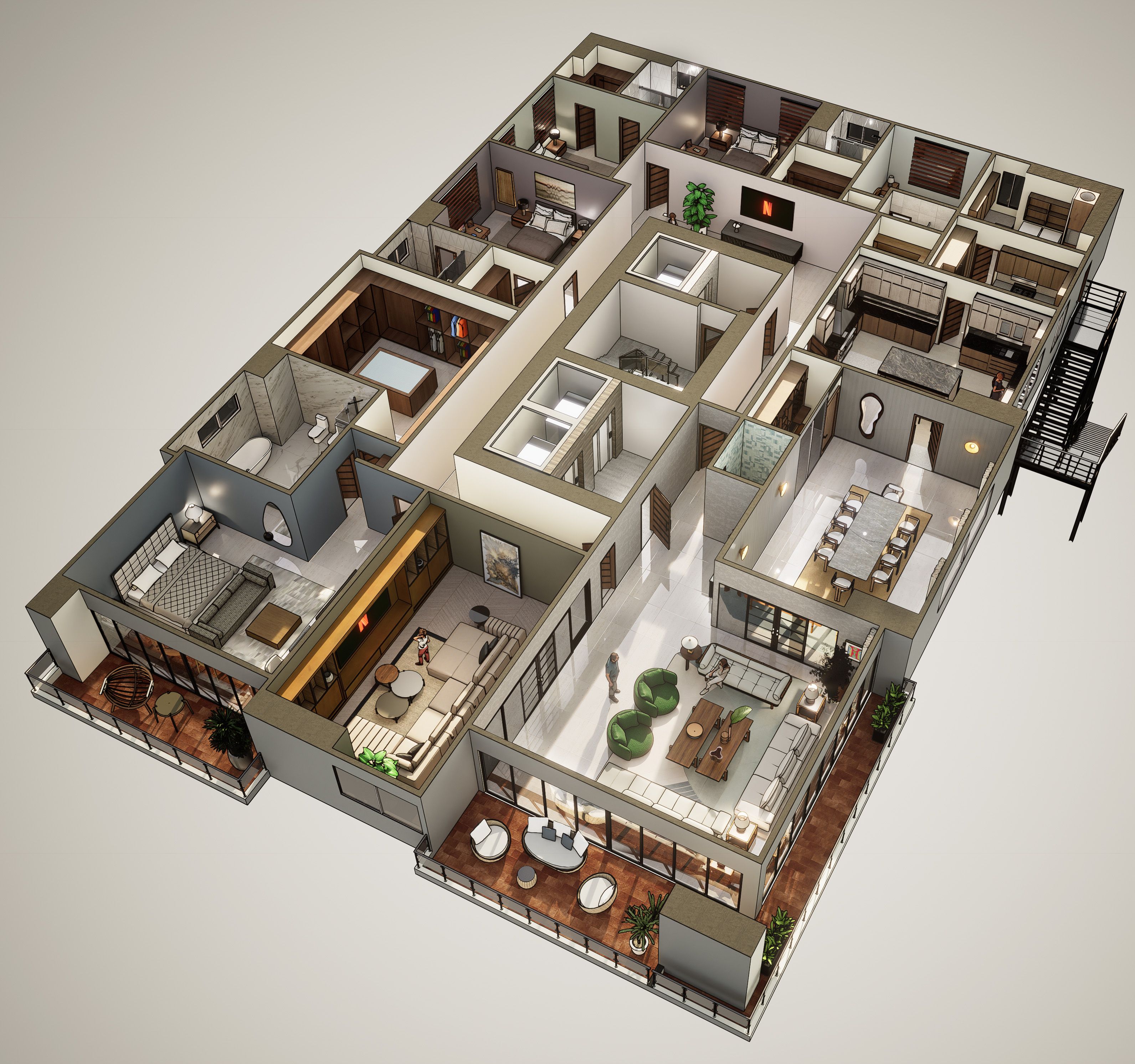 apartamentos - Torre de Lujo Avenida Anacaona Uno por Nivel 4