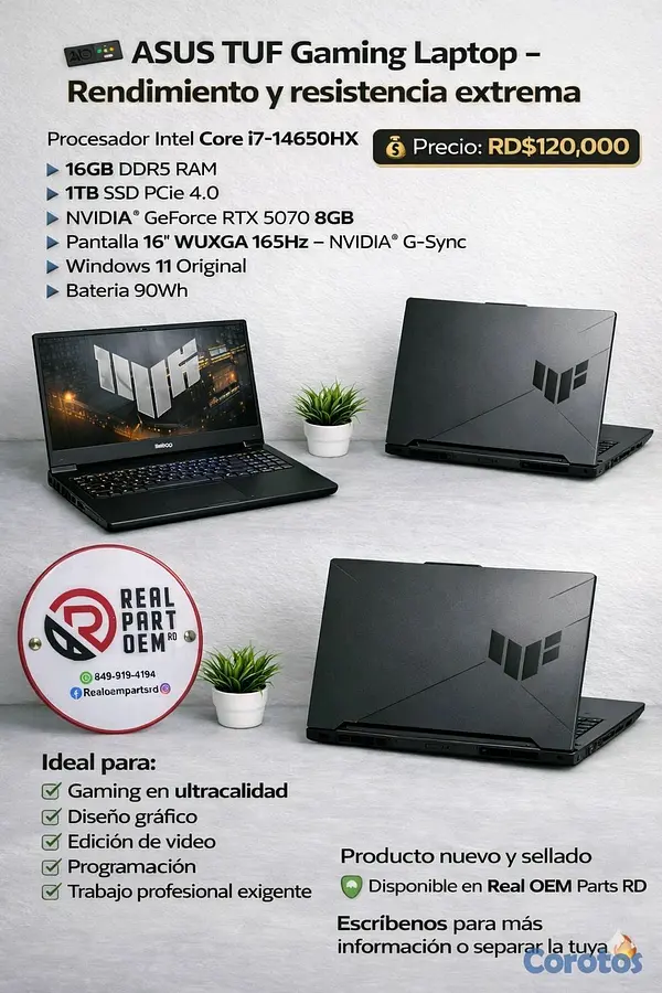 computadoras y laptops - ASUS TUF Gaming F16 – Potencia y resistencia extrema 3