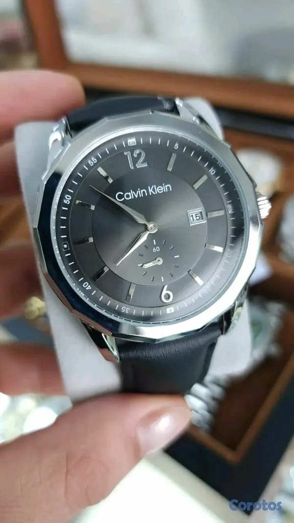 joyas, relojes y accesorios - Reloj Calvin Klein 44mm para hombre – Elegante con correa de cuero 5