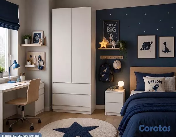 muebles y colchones - MODERNO Y PRÁCTICO Armario BLANCO
 2