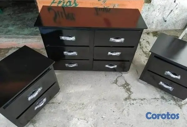 muebles y colchones - gavetero con mesita de noche  5