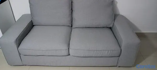 muebles y colchones - Sofá de dos de IKEA. Gris claro 2