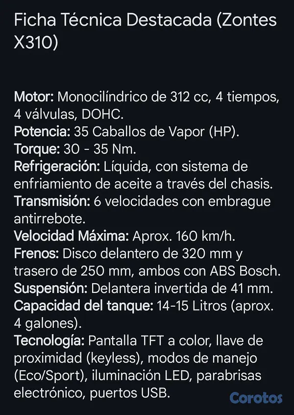 motores y pasolas - Supe moto ZONTES X310 7