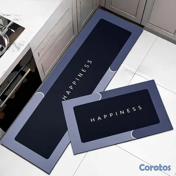 decoración y accesorios - alfombras de cocina 2 piezas súper absorbente  3