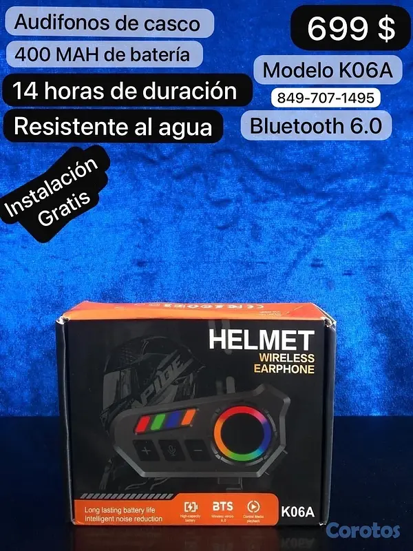 accesorios para electronica - Audifonos para casco de motocicletas  6